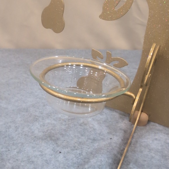 PartyLite Golden Pear Teatree Candle Holder Stand with Glass Cups - Picture 2 of 7